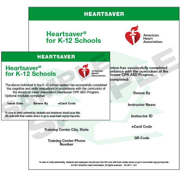 Heartsaver for K-12 Schools eCards