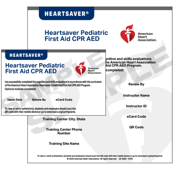 Heartsaver Pediatric CPR/AED & First Aid eCards